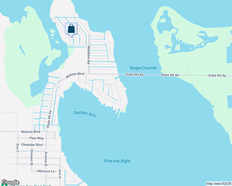 map of restaurants, bars, coffee shops, grocery stores, and more near 1661 Bogie Drive in Big Pine Key