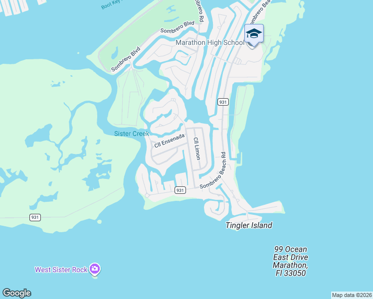 map of restaurants, bars, coffee shops, grocery stores, and more near 1164 Bulevar De Palmas in Marathon