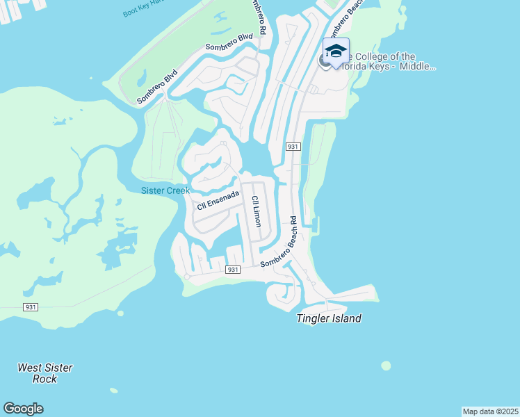 map of restaurants, bars, coffee shops, grocery stores, and more near 411 Calle Limon in Marathon