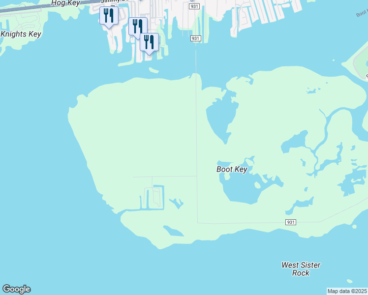 map of restaurants, bars, coffee shops, grocery stores, and more near in Duck Key