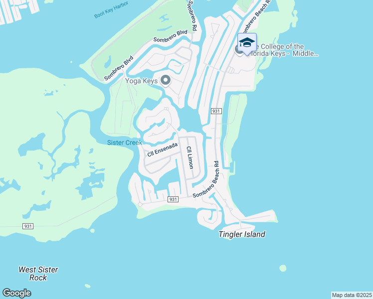 map of restaurants, bars, coffee shops, grocery stores, and more near 411 Calle Limon in Marathon