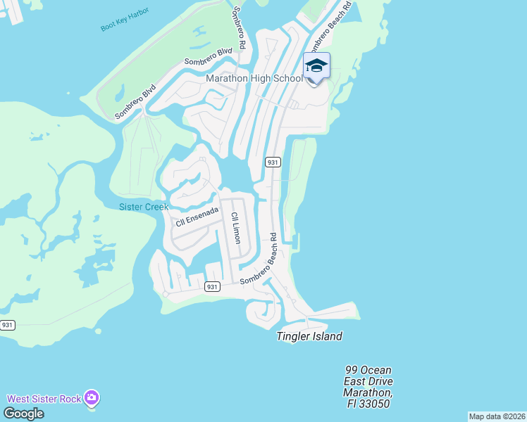 map of restaurants, bars, coffee shops, grocery stores, and more near 473 Sombrero Beach Road in Marathon