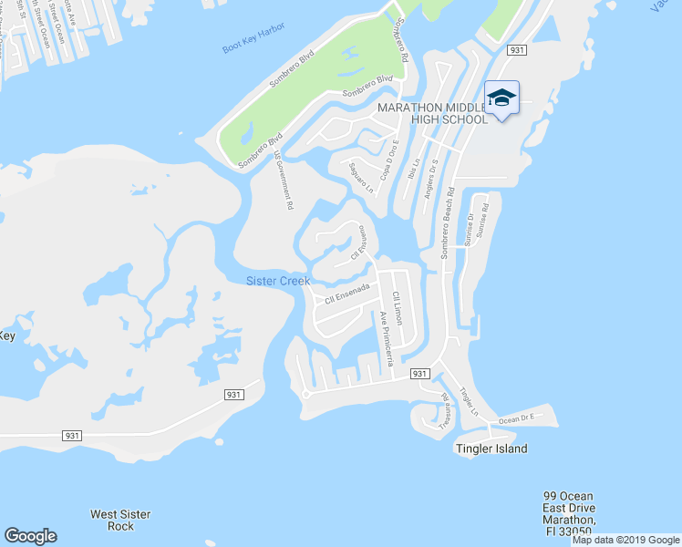 map of restaurants, bars, coffee shops, grocery stores, and more near 90 Calle Ensueno in Marathon