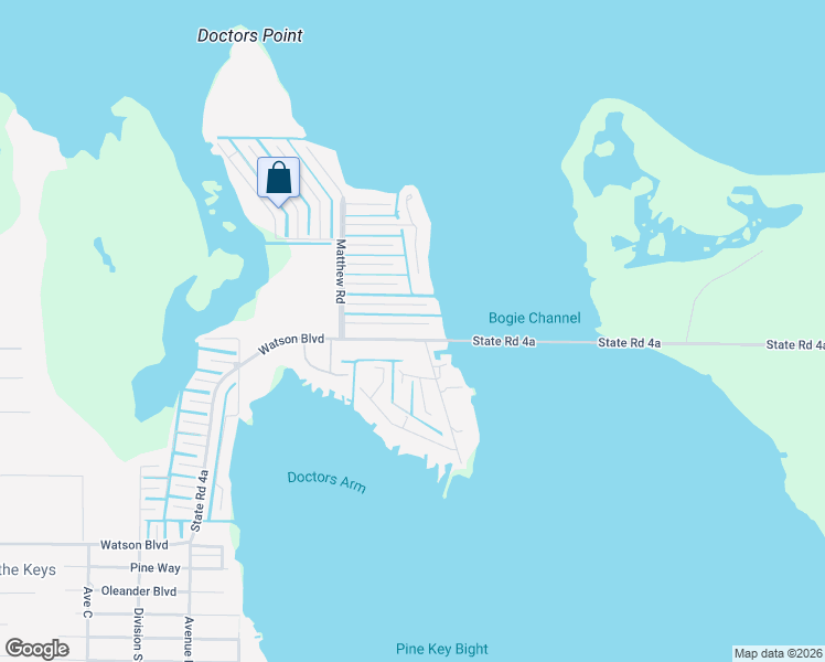 map of restaurants, bars, coffee shops, grocery stores, and more near 30952 Baileys Lane in Big Pine Key