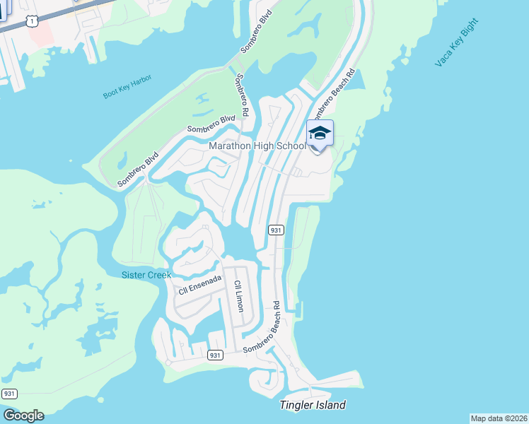 map of restaurants, bars, coffee shops, grocery stores, and more near 218 Anglers Drive South in Marathon