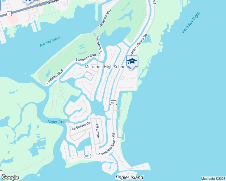 map of restaurants, bars, coffee shops, grocery stores, and more near 218 Anglers Drive South in Marathon