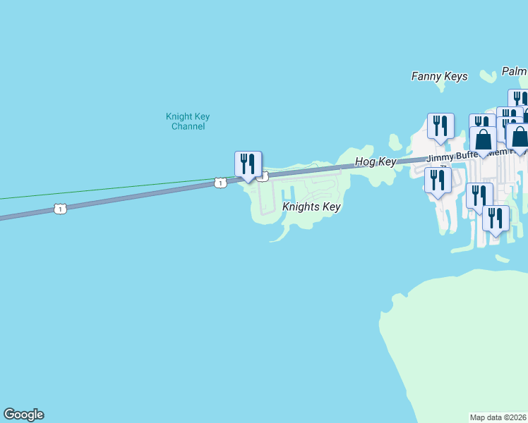 map of restaurants, bars, coffee shops, grocery stores, and more near 14 Kyle Way South in Marathon