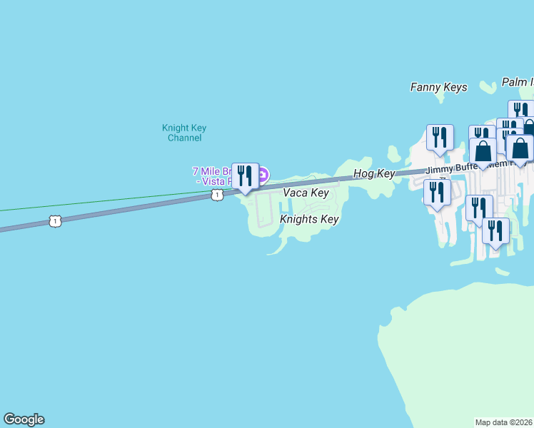 map of restaurants, bars, coffee shops, grocery stores, and more near 14 Kyle Way South in Marathon