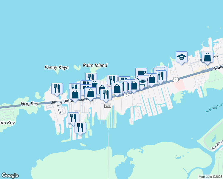 map of restaurants, bars, coffee shops, grocery stores, and more near in Marathon