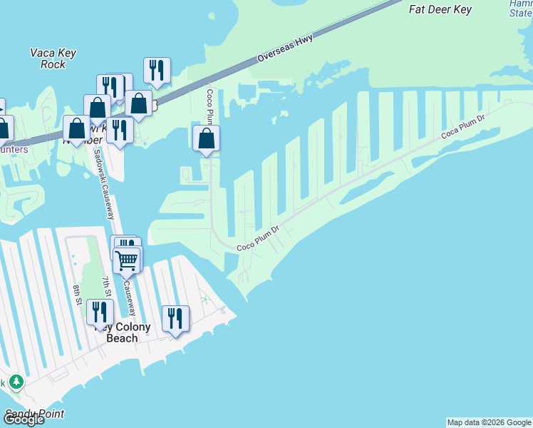 map of restaurants, bars, coffee shops, grocery stores, and more near 100 Avenue East in Marathon