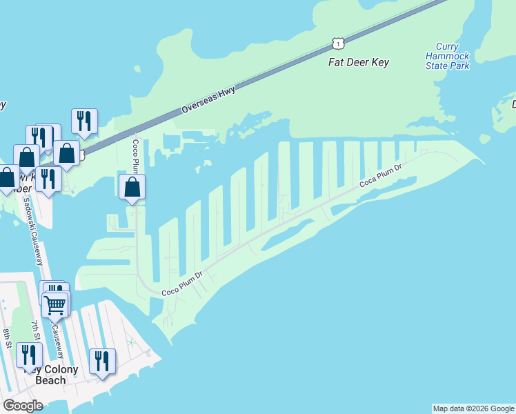 map of restaurants, bars, coffee shops, grocery stores, and more near 1350 Avenue H in Marathon