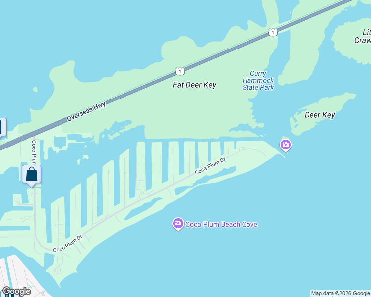 map of restaurants, bars, coffee shops, grocery stores, and more near 110 Avenue L in Marathon