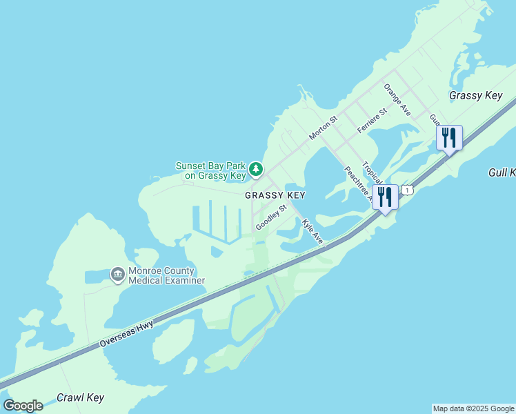 map of restaurants, bars, coffee shops, grocery stores, and more near 57455 Gibson Street in Marathon