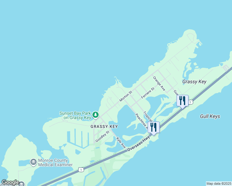 map of restaurants, bars, coffee shops, grocery stores, and more near 57805 Morton Street in Marathon