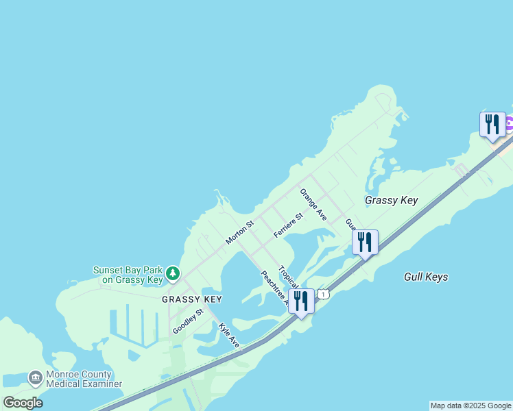 map of restaurants, bars, coffee shops, grocery stores, and more near 58039 Morton Street in Marathon