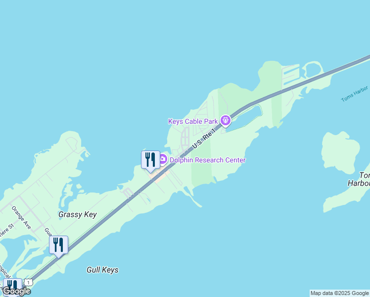 map of restaurants, bars, coffee shops, grocery stores, and more near 59151 U.S. 1 in Marathon