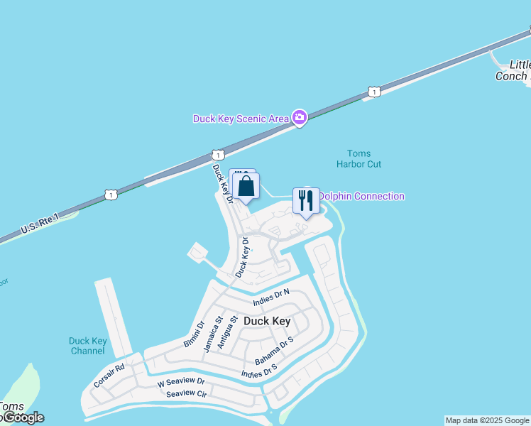 map of restaurants, bars, coffee shops, grocery stores, and more near 4301 Marina Villa Drive in Marathon