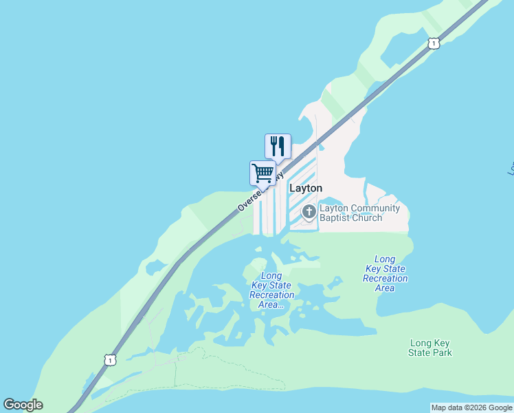map of restaurants, bars, coffee shops, grocery stores, and more near 68020 Overseas Highway in Layton