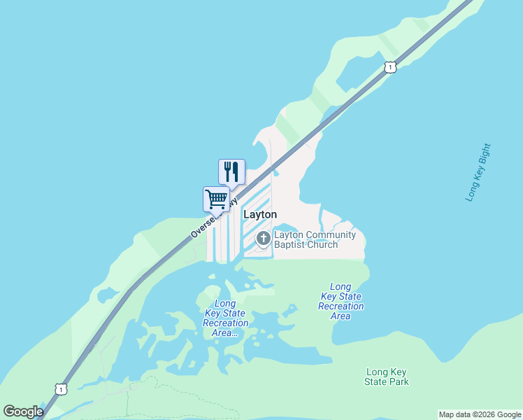 map of restaurants, bars, coffee shops, grocery stores, and more near 108 Buttonwood Lane in Islamorada