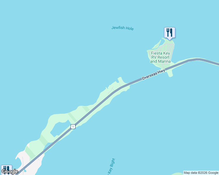 map of restaurants, bars, coffee shops, grocery stores, and more near 69500 Overseas Highway in Islamorada