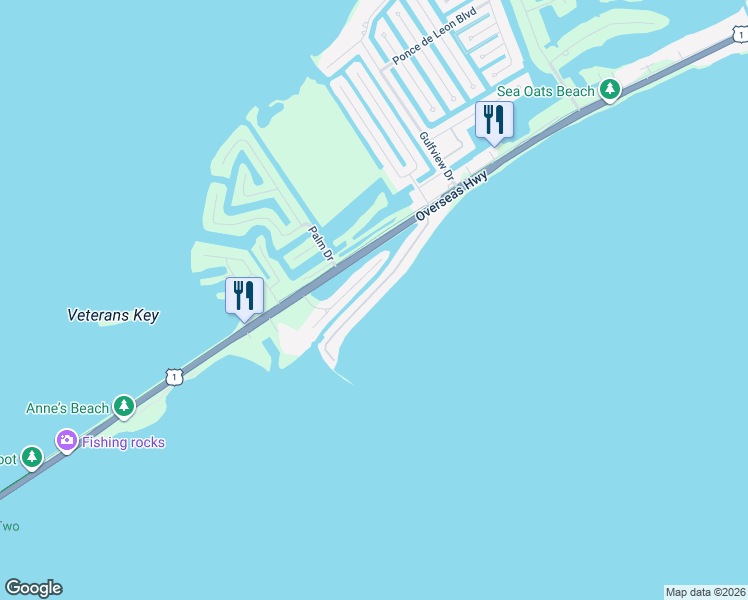 map of restaurants, bars, coffee shops, grocery stores, and more near 169 Sunset Drive in Islamorada