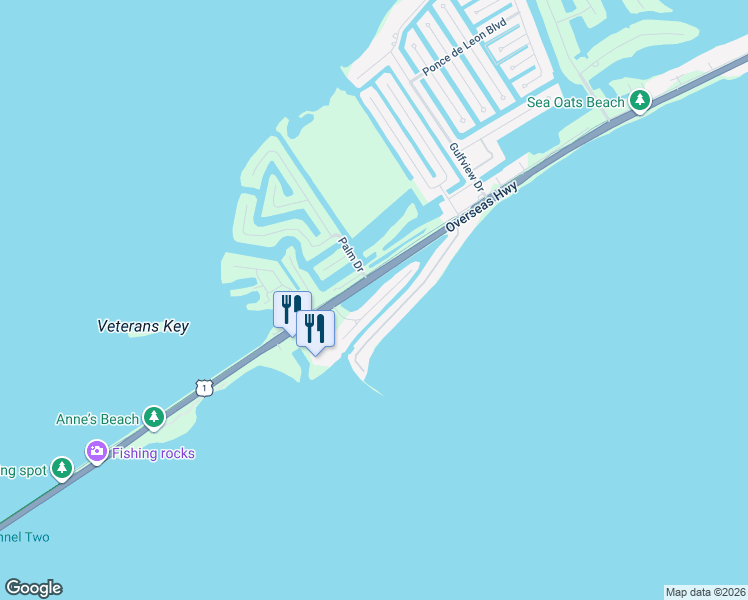 map of restaurants, bars, coffee shops, grocery stores, and more near 146 Iroquois Drive in Islamorada