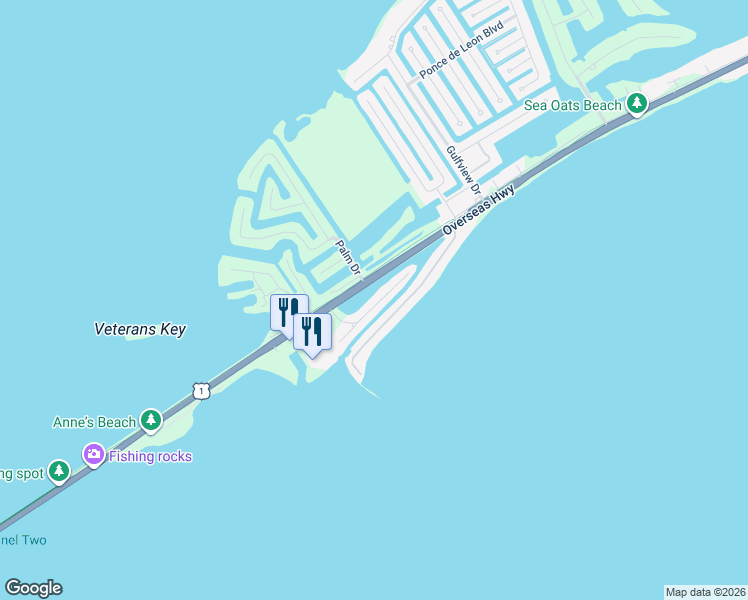map of restaurants, bars, coffee shops, grocery stores, and more near 146 Iroquois Drive in Islamorada