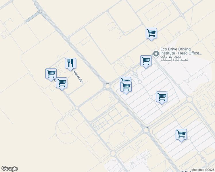 map of restaurants, bars, coffee shops, grocery stores, and more near in Dubai