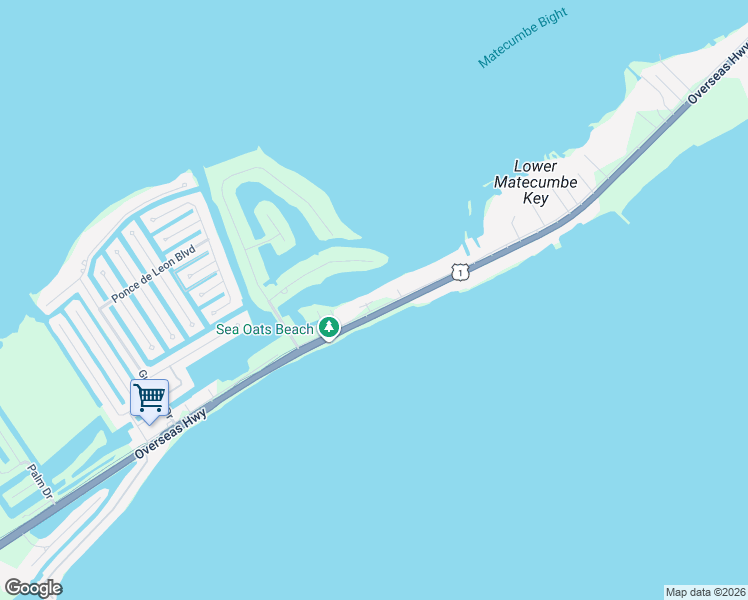map of restaurants, bars, coffee shops, grocery stores, and more near 75018 Overseas Highway in Islamorada