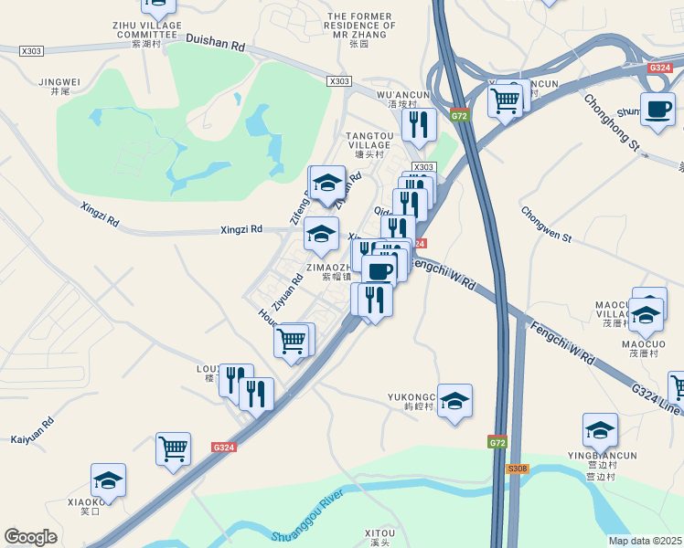 map of restaurants, bars, coffee shops, grocery stores, and more near in Quanzhou
