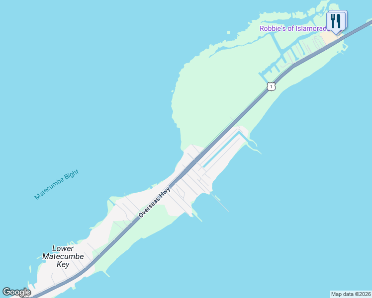 map of restaurants, bars, coffee shops, grocery stores, and more near 76340 Overseas Highway in Islamorada