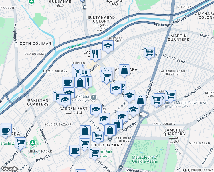 Martin Quarters Karachi Map Babar Street, Karachi Sindh - Walk Score