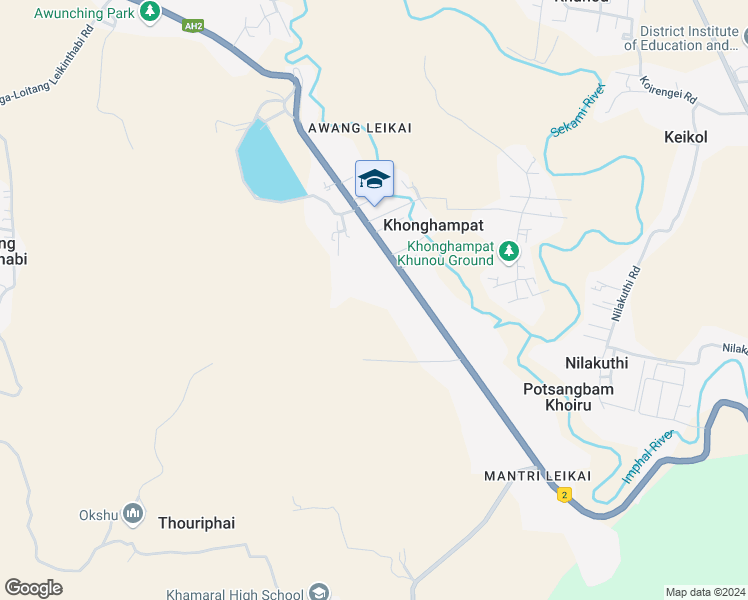 map of restaurants, bars, coffee shops, grocery stores, and more near in Khonghampat