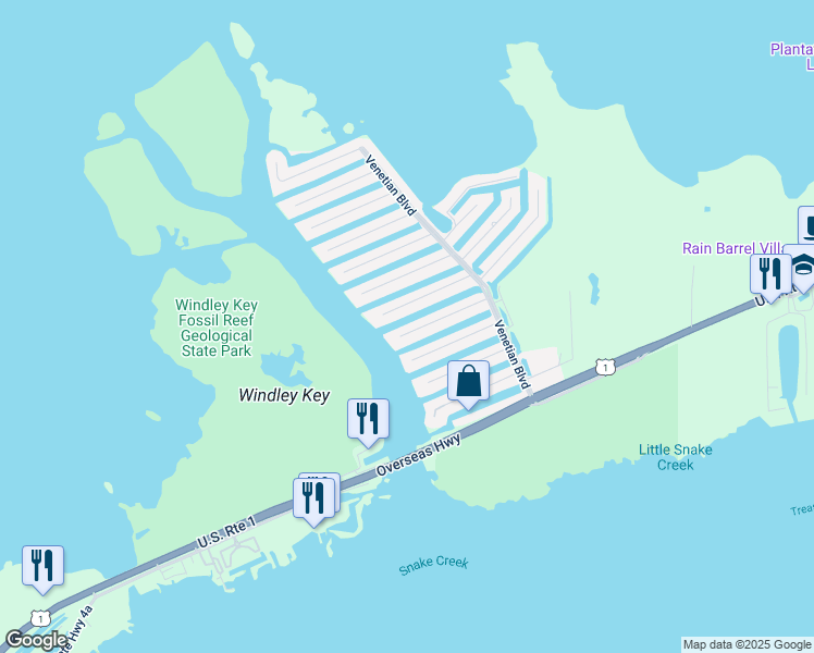 map of restaurants, bars, coffee shops, grocery stores, and more near 152 Valencia Drive in Islamorada