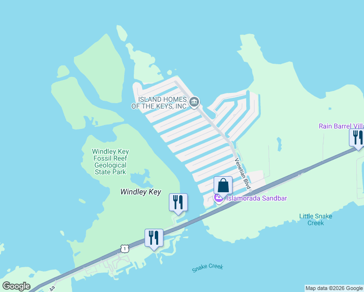 map of restaurants, bars, coffee shops, grocery stores, and more near 152 Stromboli Drive in Islamorada