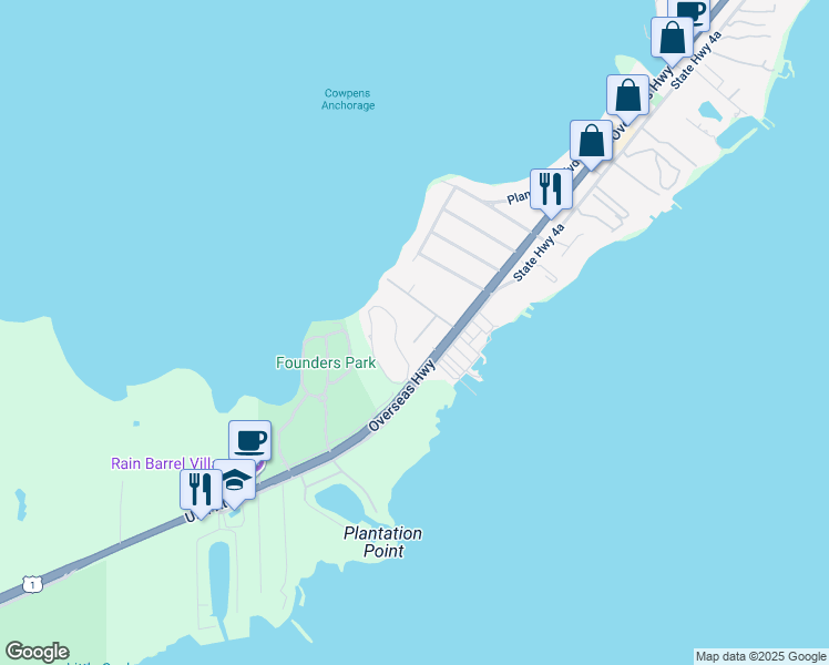map of restaurants, bars, coffee shops, grocery stores, and more near 118 Gumbo Limbo Road in Islamorada