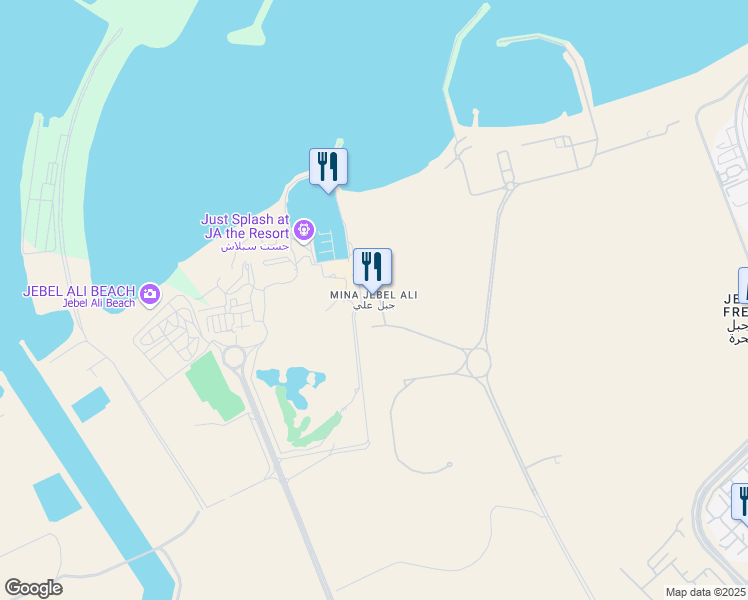 map of restaurants, bars, coffee shops, grocery stores, and more near in Dubai