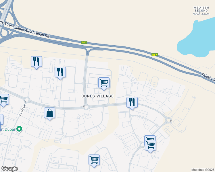 map of restaurants, bars, coffee shops, grocery stores, and more near in Dubai