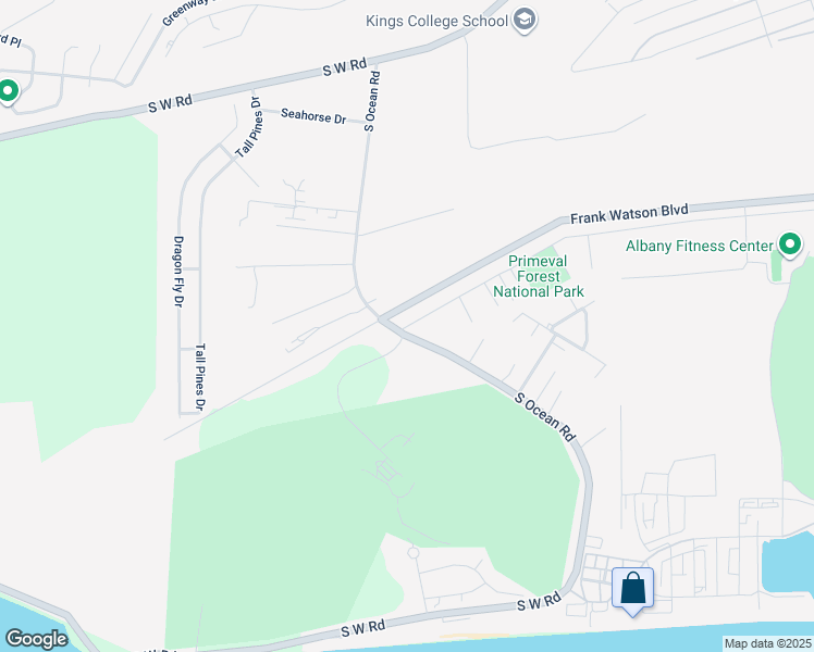 map of restaurants, bars, coffee shops, grocery stores, and more near Frank Watson Boulevard in Nassau