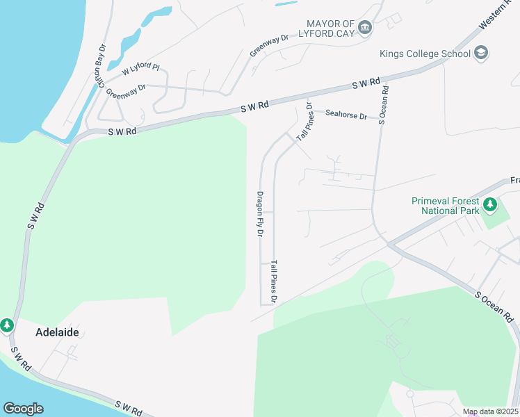 map of restaurants, bars, coffee shops, grocery stores, and more near Dragon Fly Drive in Nassau