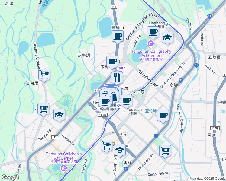 map of restaurants, bars, coffee shops, grocery stores, and more near in 