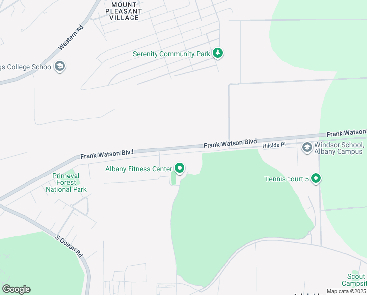 map of restaurants, bars, coffee shops, grocery stores, and more near Frank Watson Boulevard in Nassau