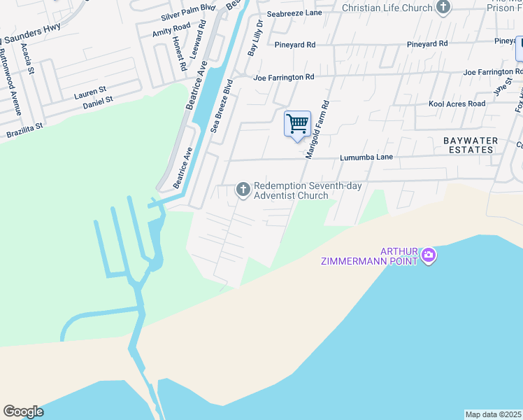 map of restaurants, bars, coffee shops, grocery stores, and more near in Nassau