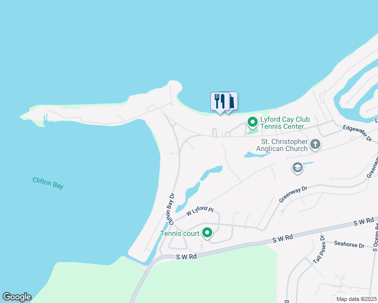 map of restaurants, bars, coffee shops, grocery stores, and more near in Nassau