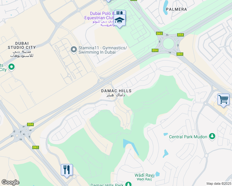 map of restaurants, bars, coffee shops, grocery stores, and more near in Dubai