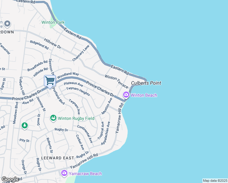 map of restaurants, bars, coffee shops, grocery stores, and more near in Nassau