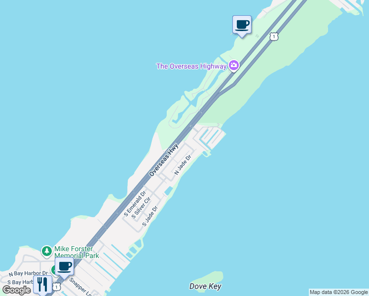map of restaurants, bars, coffee shops, grocery stores, and more near 402 Thumper Thoroughfare in Key Largo