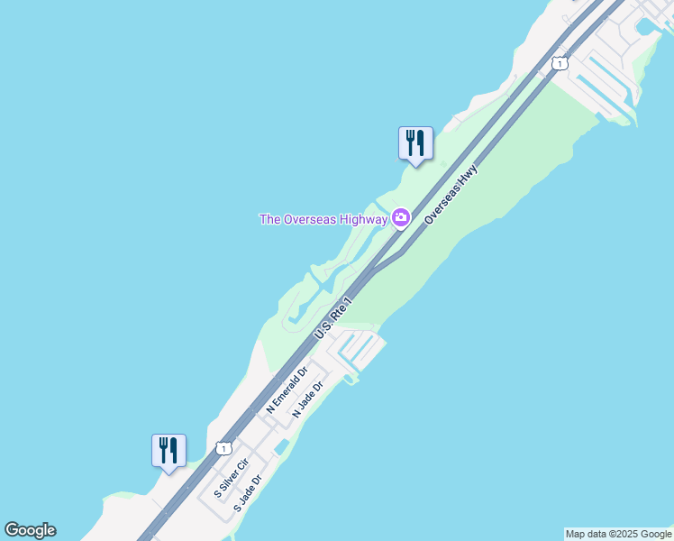 map of restaurants, bars, coffee shops, grocery stores, and more near 96000 Overseas Highway in Key Largo