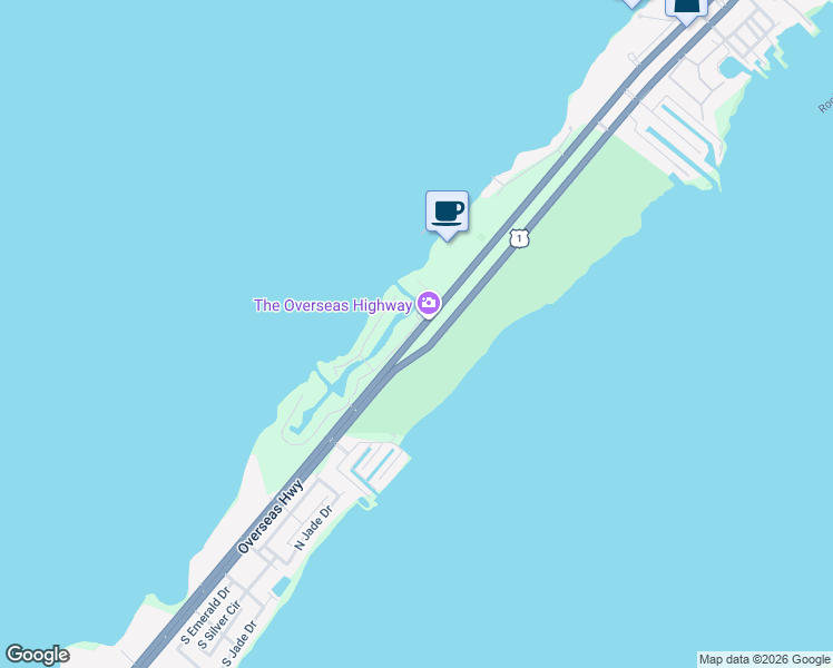 map of restaurants, bars, coffee shops, grocery stores, and more near 97012 Old State Road 4a in Key Largo