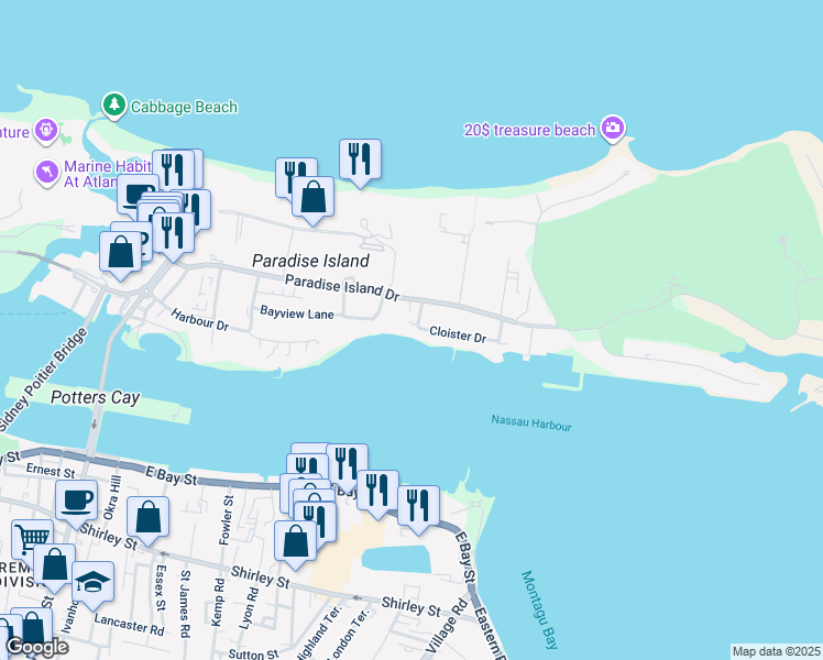 map of restaurants, bars, coffee shops, grocery stores, and more near in 